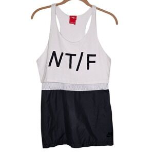 Nike NT/F Track Field Tank Workout Top Women's Sleeveless Athletic Black White S